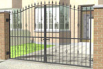 Curved Double Gate with Railheads and Mid Decoration (DG008)