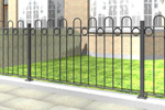 Floor Railings with Domed Top and Circle Header (FR007)