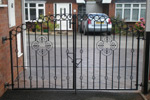 Wrought Iron Style Double Gates