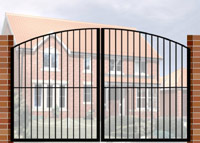 Double Gate with Curve Top