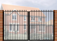 Double Gate with Flat Top & Railheads