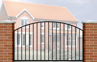 Floor Railing with Curve Top