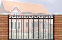 Floor Railing with Flat Top & Circle Header