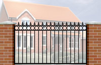 Floor Railing with Flat Top, Circle Header & Railheads