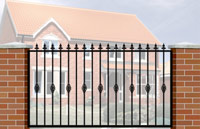 Floor Railing with Flat Top, Railheads & Baskets