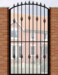 Side Gate with Curve Top, Railheads & Baskets