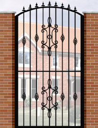 Side Gate with Curve Top, Railheads, Baskets & Panel