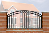 Wall Railing Curve Top & Circle Header