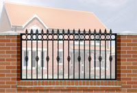 Wall Railing Flat Top, Circle Header, Railheads & Baskets