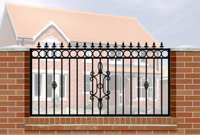 Wall Railing Flat Top, Circle Header, Railheads, Baskets & Panel