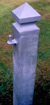 Steel Gate Post with Tall Pyramid Post Cap