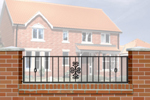 Wall Top Railings with Railheads and Circle Header (WR003)