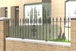 Wall Top Railings with Railheads, Mid Decorations and Centre Scroll (WR005)