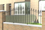 Wall Top Curved Railings with Railheads (WR007)